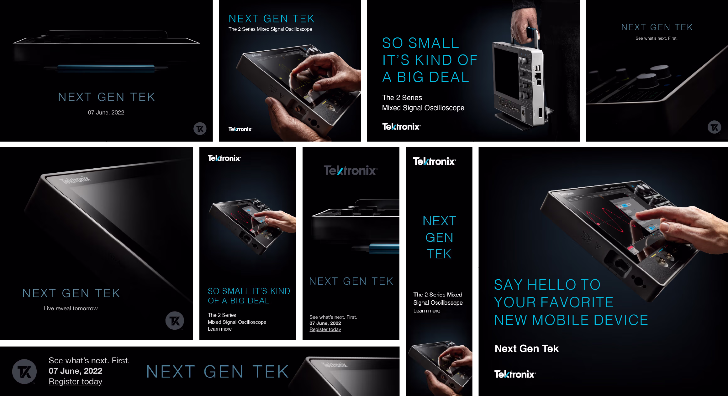 Tektronix Next Gen Tech Social media tease and launch units